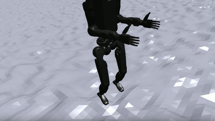 Humanoid Running in Simulated Environment